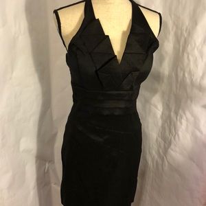 Snap Dress Black size Large fitted halter top